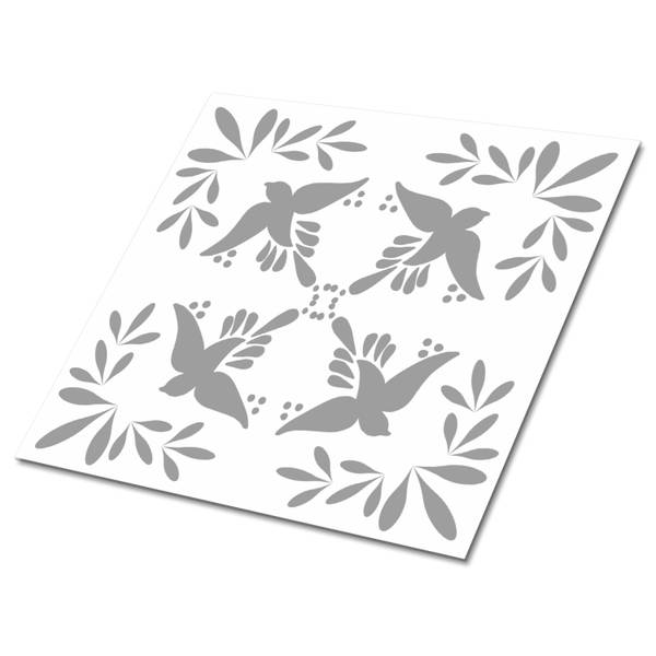 Zelfklevende Tegels Avis set van 9 grijs - polyester-PVC - 30 x 30 x 0 cm