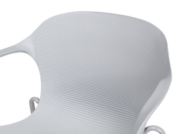 Chaise de salle à manger ELBERT Gris - Matière plastique - 56 x 75 x 56 cm