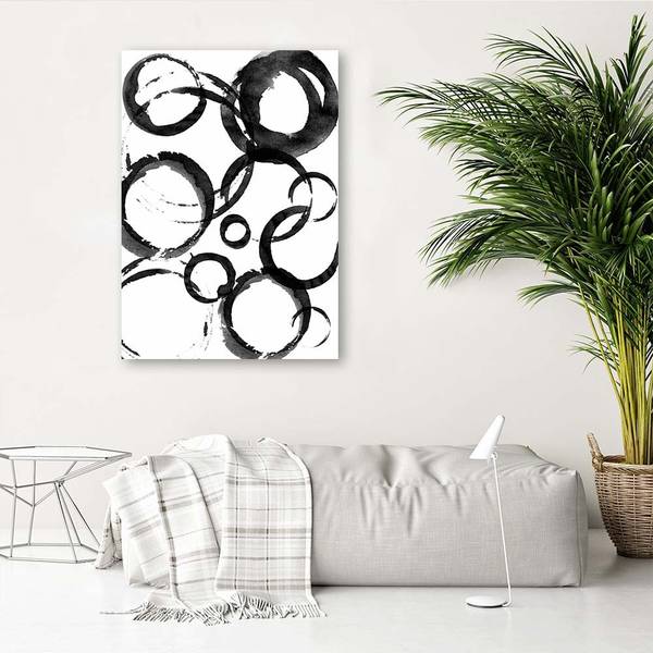 Wandbild abstrakte kreise 70 x 100 cm