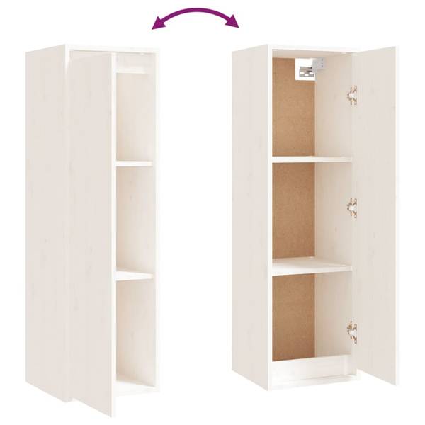Meuble tv 3013506 (lot de 8) Blanc - Pin - 80 x 35 x 30 cm