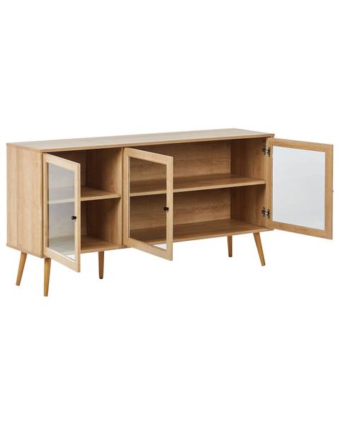 Vitrine ALBANY Braun - Holzwerkstoff - 150 x 76 x 40 cm