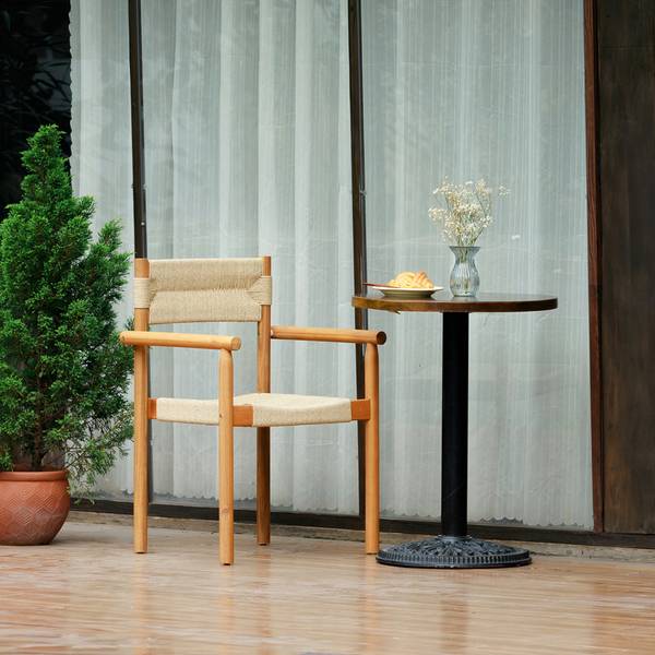 Gartenstühle OVALLE 2er Set Braun - Massivholz - 50 x 87 x 59 cm