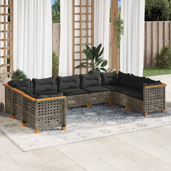 Garten-Lounge-Set 3036260-2 (9-teilig) Grau