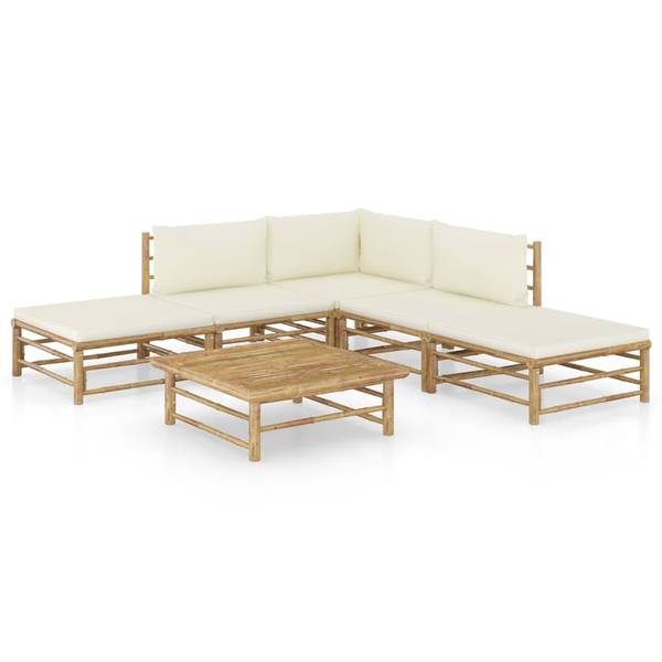 Garten-Lounge-Set 3009675-10 (6-teilig) Braun - Creme - Weiß