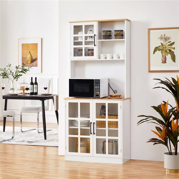 Buffetschrank ARE34 Weiß - Holzwerkstoff - 80 x 183 x 37 cm