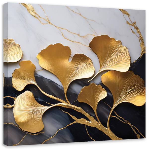 Wandbild Blätter 60 x 60 cm