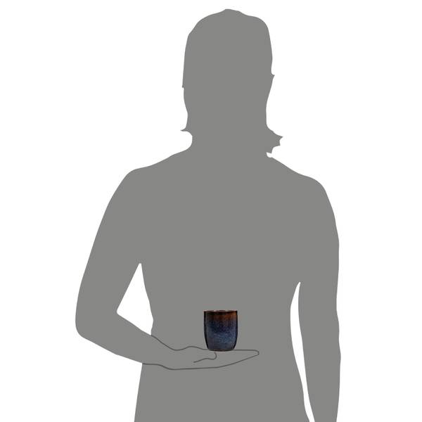 4-tlg. Espressobecher Set Tokio Schwarz - Blau - Stein - 15 x 15 x 11 cm