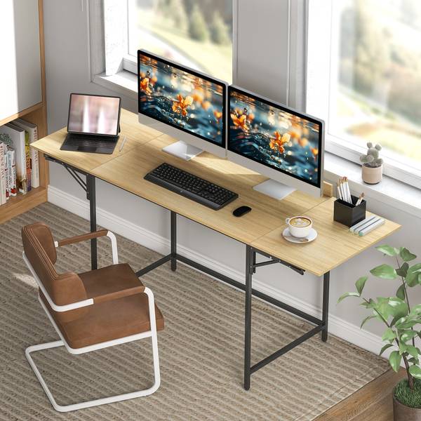 Schreibtisch 836-623V00AK Braun - Holzwerkstoff - 58 x 78 x 170 cm