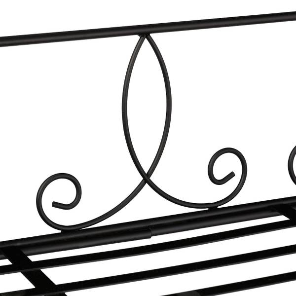 Blumenregal Metall klappbar Schwarz - Eisen - 50 x 100 x 25 cm