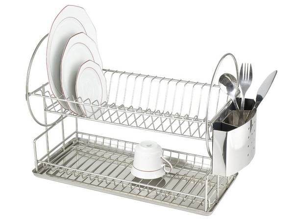 Geschirrabtropfer Exclusiv Duo Edelstahl - Silber