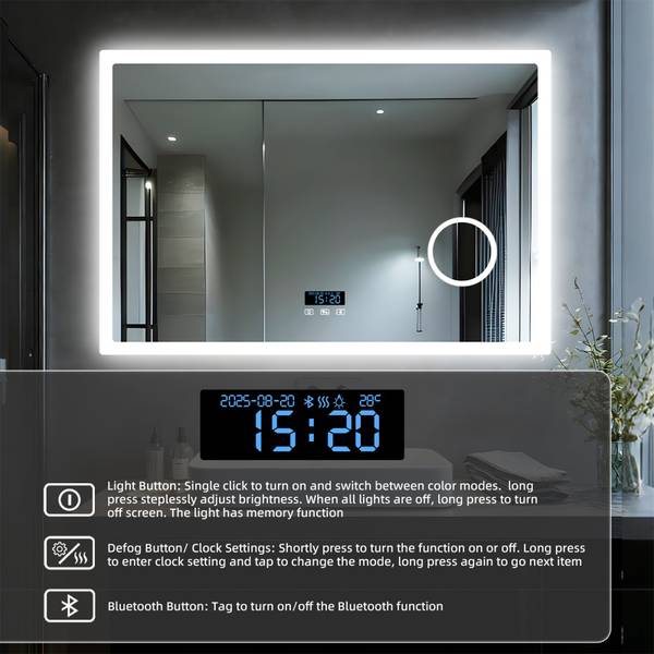 Badspiegel LED Luxtune 100 x 70 cm