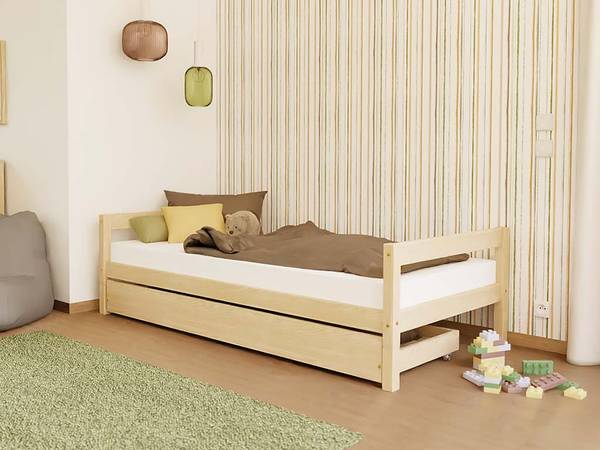 Kinder Einzelbett LUCKY 5 Beige - 128 x 188 cm