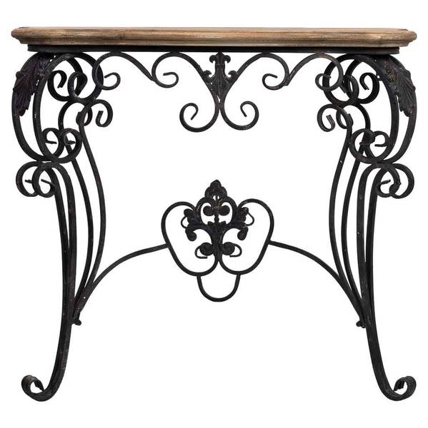 Konsole Royal Schwarz - Metall - 87 x 80 x 41 cm
