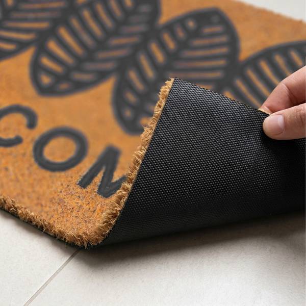 Fußmatte Kokos & Gummi 60x40 cm Schwarz - Braun - Naturfaser - Kunststoff - 60 x 2 x 40 cm