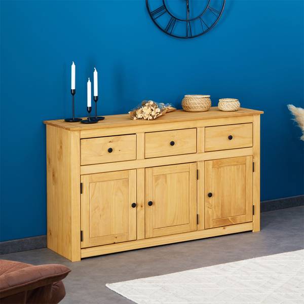 Sideboard CANCUN Braun - Kiefer - 135 x 80 x 40 cm