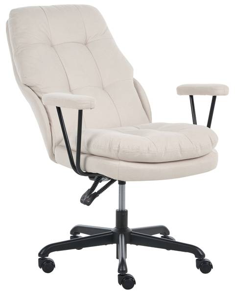 Bürostuhl MELOCUSH Schwarz - Cremeweiß - Silber - Weiß