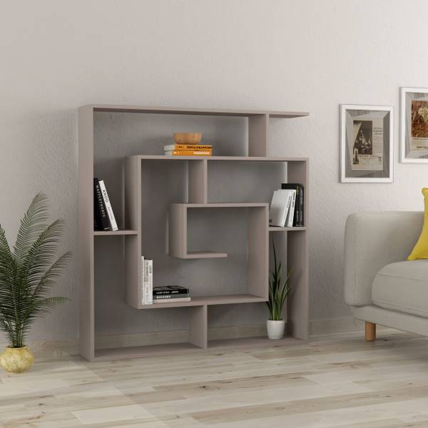 Bücherregal LABIRENT Beige Beige - Holzwerkstoff - 125 x 129 x 22 cm