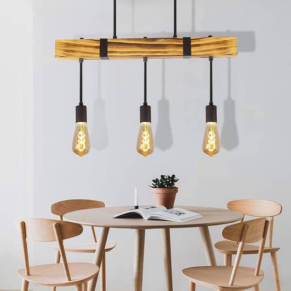 Hanglamp Gilbert II met 3 lichtbronnen bruin - metaal - 25 x 150 x 61 cm