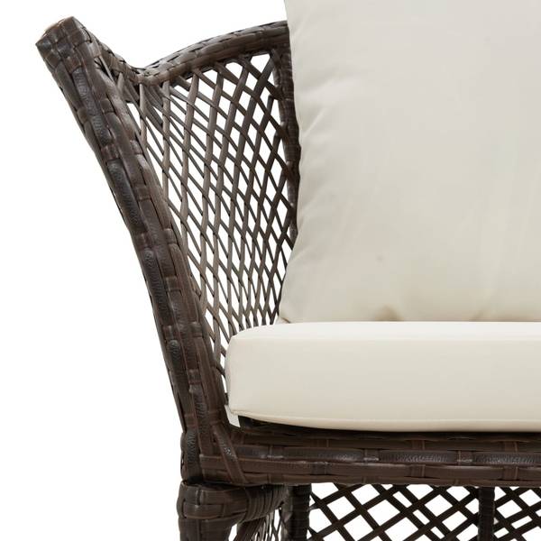 Loungeset 3029169 set van 2 bruin - polyester - 42 x 36 x 43 cm