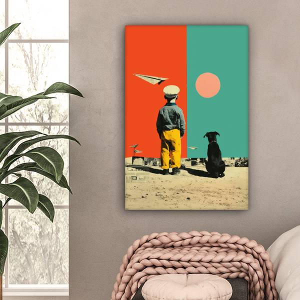 LEINWANDBILD Junge Popart 60 x 90 cm
