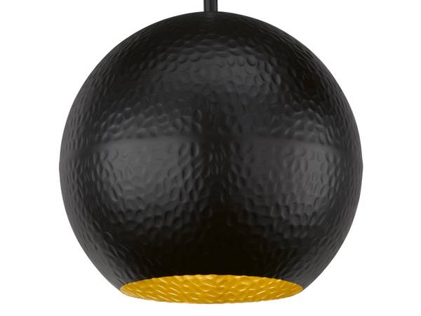 Kugel Pendelleuchte dimmbar schwarz Gold Schwarz - Gold - Metall - 30 x 140 x 30 cm
