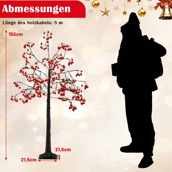 Weihnachtsbaum OY47304 Rot - Kunststoff - 22 x 150 x 22 cm