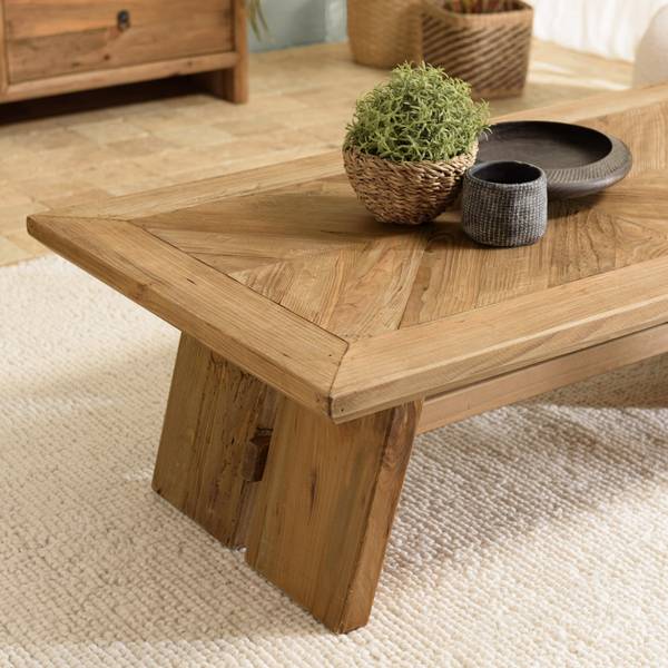 Couchtisch ANDRIAN Braun - Holz teilmassiv - 70 x 40 x 130 cm