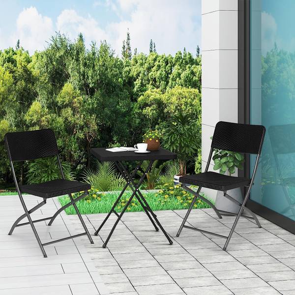 Klappstuhl Silvina (2er Set ) Schwarz - Textil - 46 x 81 x 59 cm