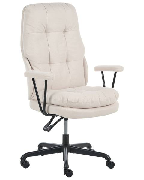 Bürostuhl MELOCUSH Schwarz - Cremeweiß - Silber - Weiß