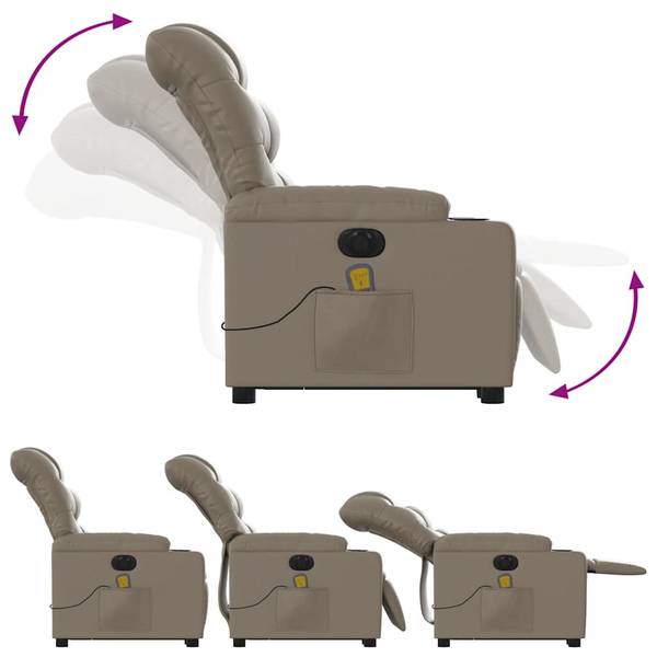 Fauteuil inclinable de massage 3032753-4 Marron - Marron café