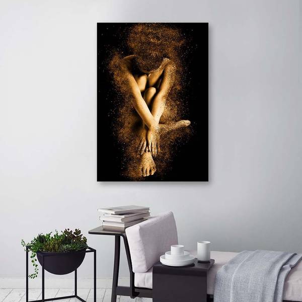 Tableau déco femme poussière nu glamour 80 x 120 cm