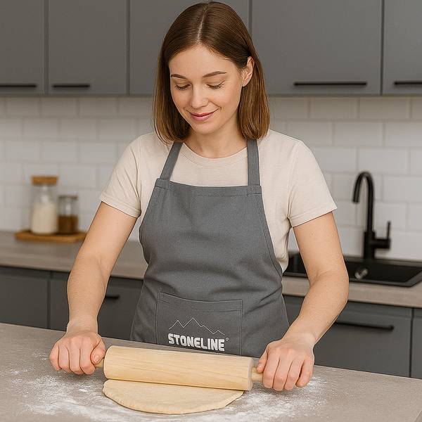 Küchenschürze Grau - Textil - 21 x 1 x 31 cm