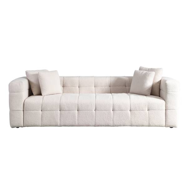 Teddysofa COMO Beige - Textil - 236 x 68 x 92 cm
