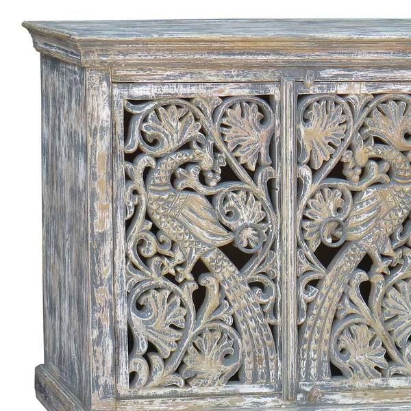 Sideboard 4523317055 Weiß - Massivholz - 180 x 90 x 40 cm