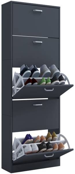 Chaussures siPos Gris - Bois manufacturé - 59 x 170 x 22 cm