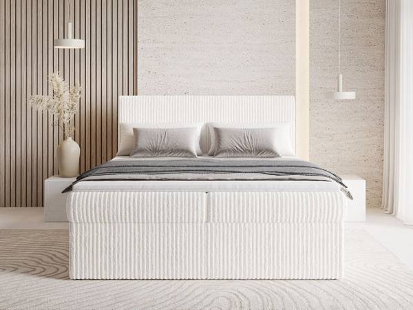 Boxspringbett BRISA Creme - Liegefläche Breite: 140 cm