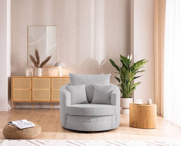 Draaistoel Ted II lichtgrijs