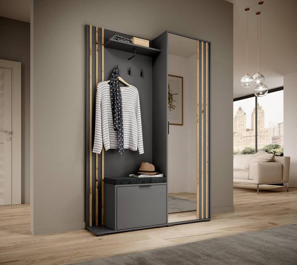Flurschrank NELLY Schwarz