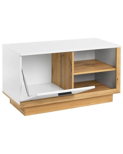 Schoenenkast COROWA bruin - grijs - wit - plaatmateriaal op houtbasis - 90 x 53 x 40 cm