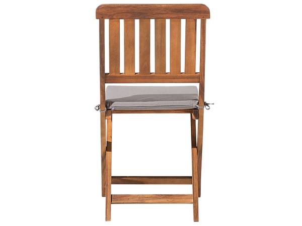 Set de salle à manger CENTO Marron - Gris - Bois massif - 140 x 90 x 75 cm