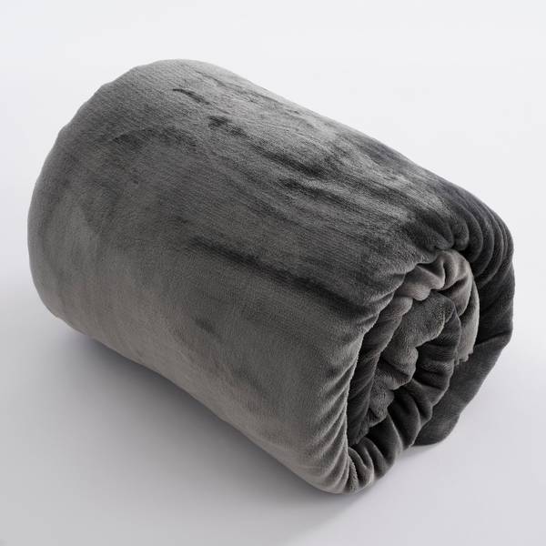 Fleecedeken Mardy antracietkleurig