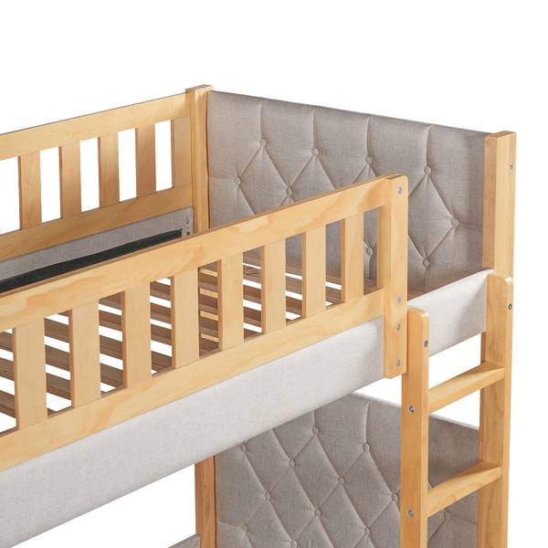 Etagenbett AtticWoody Ⅰ Braun - Holzwerkstoff - 95 x 154 x 209 cm
