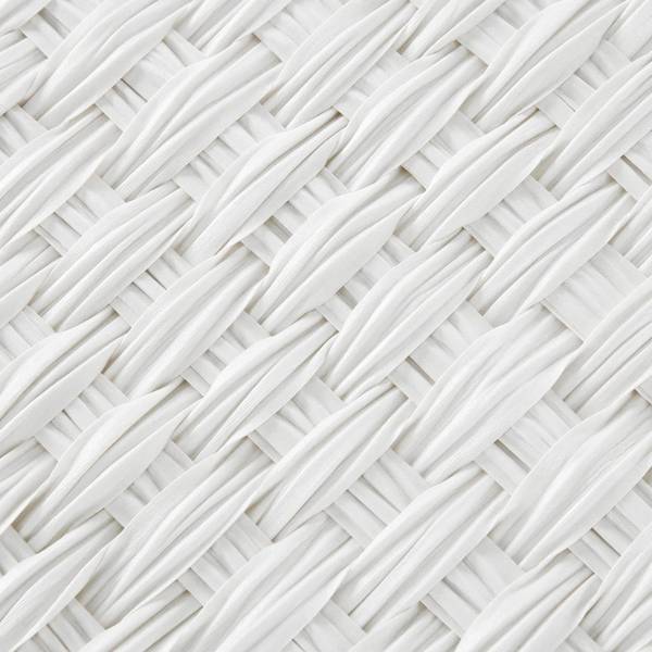 Wäschekorb aus Polyrattan Libreville Weiß