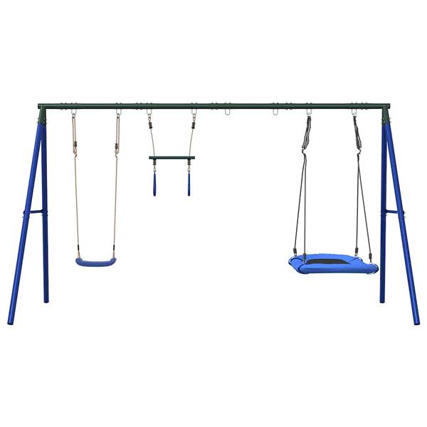 Schaukel 3283616 Blau - Stahl - Polypropylen - Polyethylen - 185 x 185 x 341 cm