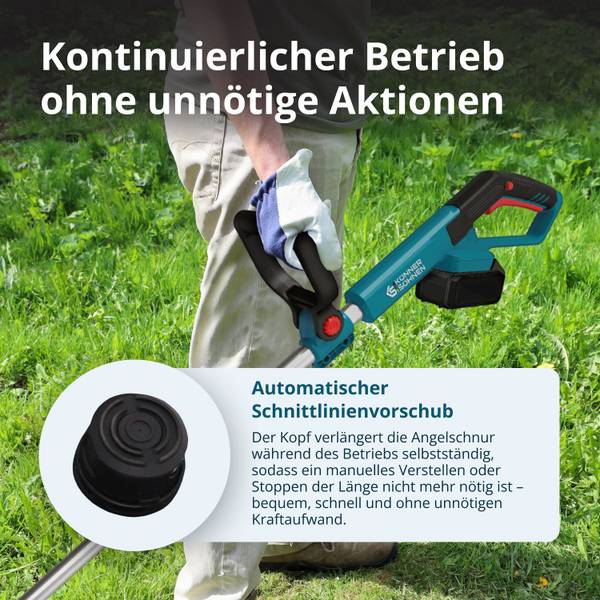 Akku-Trimmer KS CST-20V Blau - Kunststoff - 22 x 15 x 93 cm