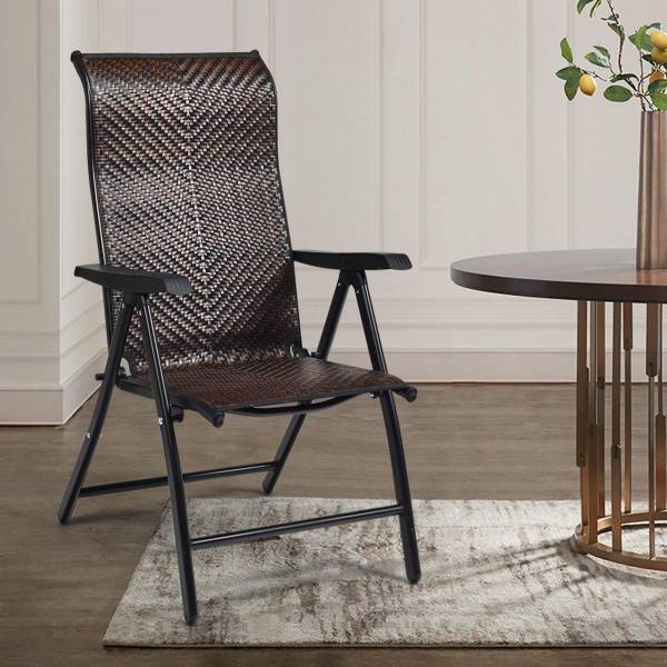 Klappstuhl TI86585-3 Braun - Rattan - 58 x 112 x 69 cm