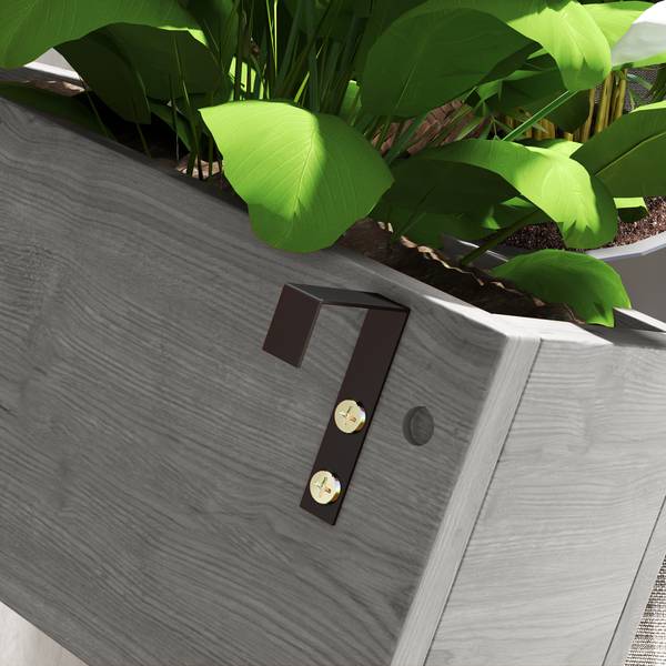 Hochbeet 845-796V00GY Grau - Massivholz - 16 x 80 x 60 cm