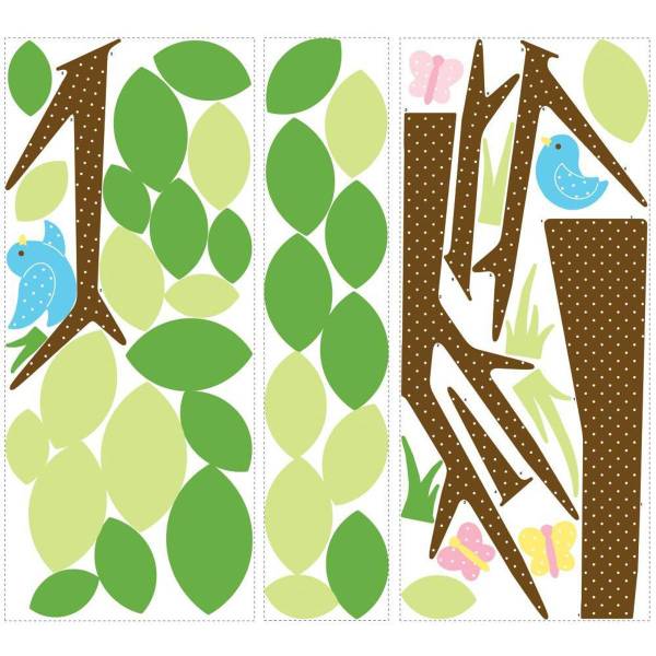 Stickers ARBRE GRAPHIQUE Vert - Vinyle - 46 x 102 x 102 cm