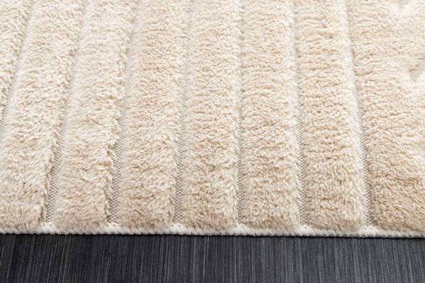 Teppich ART DECO Beige - Kunststoff - Textil
