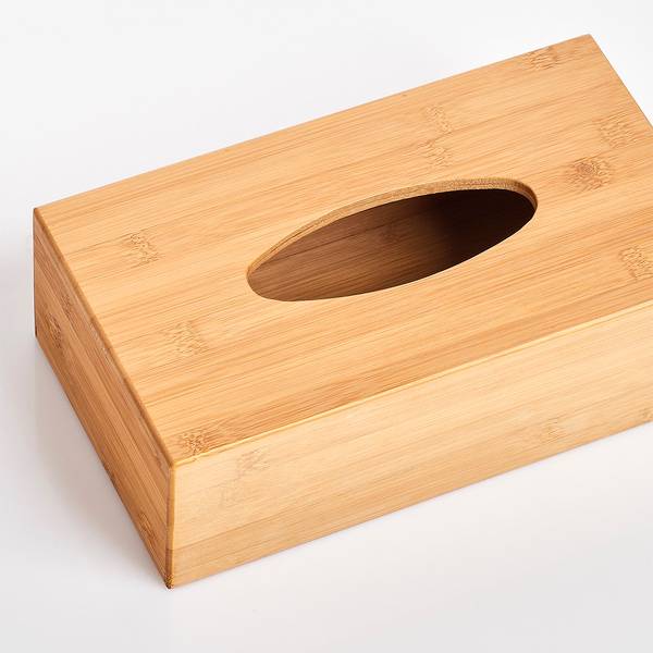 Kosmetiktücher-Box, Bambus Braun - Bambus - 16 x 9 x 28 cm